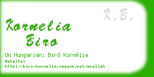 kornelia biro business card